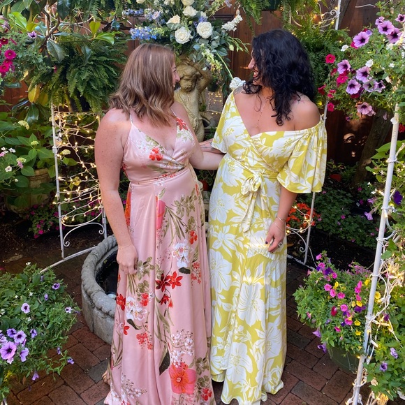 The Lulus Still the One Blush Pink Floral Print Satin Maxi Dress - Picture 2 of 9